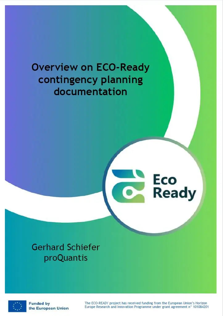 Overview on ECO-Ready contingency planning documentation cover