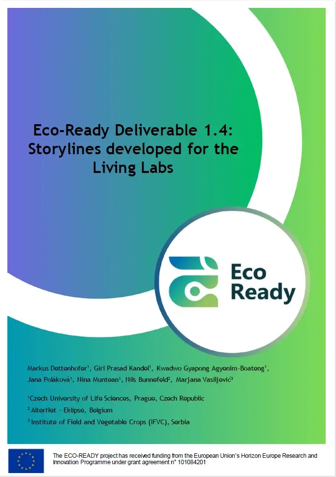 ECO-READY Storylines developed for the Living Labs cover